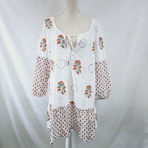 Sundance Floral Boho Tunic Dress size Large